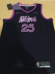 NBA 25 Rose Timberwolves 2019 city Maillot imprimé avec sponor logo